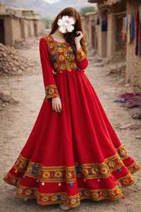 Afghani Tribal Frock Kuchi Nomad <b>Dress</b> Afghan Clothing Online Handmade Afghan Kuchi Party Wear <b>Dresses</b> For Women - Product Image 5