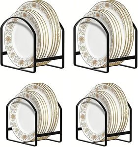 Étagère à casseroles empilable en métal noir à 5 niveaux, support de rangement pour ustensiles de cuisine, support décoratif pour casseroles - Product Image 5