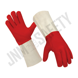Gants de soudage TIG en cuir de chèvre pleine fleur, robustes, pour la protection industrielle, la lutte contre les incendies et la protection anti-coupure - Product Image 5
