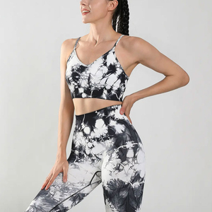 Conjunto de Leggings de Yoga de Cintura Alta sin Costuras para Mujer, Conjunto Deportivo de Sujetador Deportivo y Leggings, Conjunto de Yoga de 2 Piezas - Product Image 5