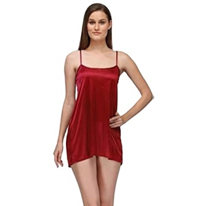 Camisón de Satén para Mujer, Tejido Sin Fricción que Retiene la Humedad, Tallas XS-2XL, Ropa de Dormir - Product Image 1