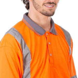เสื้อโปโลแขนยาวสะท้อนแสงเพื่อความปลอดภัยสำหรับผู้ชาย สีเหลือง ชุดทำงาน - Product Image 6