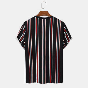 T-shirt d'été en promotion – Noir, logo imprimé, col ras du cou, manches courtes, style décontracté, tricoté, pour la gym, vente en gros - Product Image 2