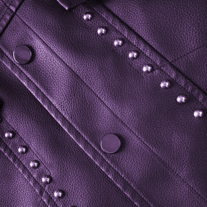 Good Supplier New Arrival Trendy Comfortable Premium Quality Custom Logo Heavy Duty Stylish Purple <b>Studded</b> Stand Slim Fit - Product Image 5