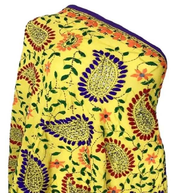 Phulkari Dupatta לנשים מסורתית יד רקמת Fulkari Dupatta Phulkari צעיף לפחות מחיר