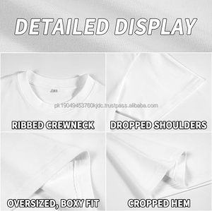 T-shirt court et ample pour homme – Coton épais 300 GSM, coupe oversize streetwear à épaules tombantes - Product Image 4