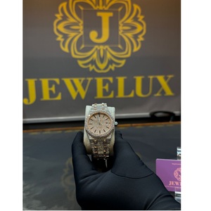 Alta calidad moda deporte lujo Iced Acero inoxidable movimiento mecánico Edición Limitada reloj hombres mujeres VVS D Color y fecha - Product Image 5