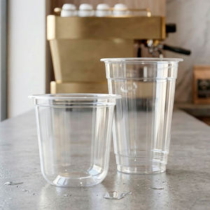 QUANG QUAN Disposable PP Single Wall Round <b>Plastic</b> <b>Cups</b> 95mm 16/20/24 oz Clear Hanoi for Iced Coffee Cold Beverages & Desserts - Product Image 5