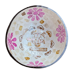 Elegante Tazón de Concha de Coco con Nácar - Lacado Negro Elegante - Regalo Ecológico Moderno - Product Image 1