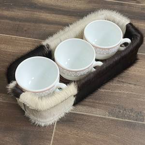 Plateau de rangement en cuir tendance, grande capacité, pour salle de bain, vaisselle, bijoux, clés - Support décoratif fait main, vente en gros usine - Product Image 2