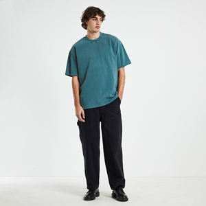 Camisetas Unisex de Color Sólido 100% Algodón, Estilo Moderno, Venta al por Mayor, Camisetas Lisas Extra Grandes para Hombre - Product Image 3