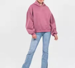 เสื้อฮู้ดผู้หญิงสีชมพูทรงหลวมแบบสบายๆ  ผ้าฟลีซ 100% ผ้าฝ้าย  สำหรับฤดูหนาว  ยี่ห้อ CAULT ARRAY - Product Image 1