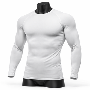 <b>Men's</b> Sports <b>Base</b> <b>Layer</b> Compression Shirt Gym Running Wear OEM Custom Bulk Supply Low MOQ - Product Image 1