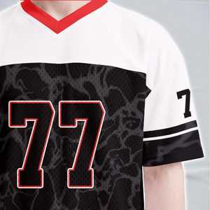 Camiseta de Fútbol Personalizada Negra y Roja con Nombre y Número, Transpirable, de Secado Rápido, sin Mangas, para Hombre, Diseño Relámpago - Product Image 5