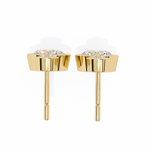 Aries Jewel Unique IGI 1Ct each Round Lab Grown Diamond 14K Gold IGI Certified <b>Earring</b> <b>Tops</b> for Gift Party & Anniversary - Product Image 6