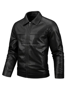 Chaqueta de moda de cuero auténtico con cremallera personalizada para hombre de buena calidad a precios mayoristas chaquetas de moda de cuero de color personalizado - Product Image 2