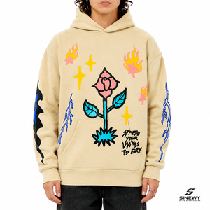 Sudadera con Capucha SINEWY, Tejida, Transpirable, 100% Algodón, Estilo Urbano, para Adultos, Otoño, Corte Regular, Manga Larga, Logotipo Frontal - Product Image 1