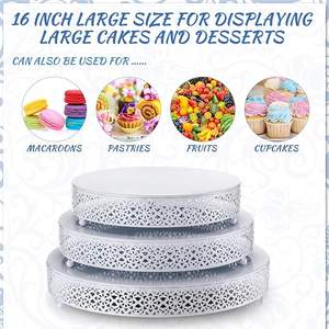 ขาตั้งเค้กดีไซน์คลาสสิกสำหรับเค้กวันเกิดและเค้กแต่งงาน ฐานแข็งแรงสำหรับใช้ในงานอีเว้นท์ - Product Image 2