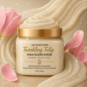 Exfoliante Corporal de Azúcar con Manteca de Karité Twinkling Tulip, Exfoliante Natural para Eliminar Piel Muerta e Iluminar, Etiqueta Privada OEM - Product Image 2