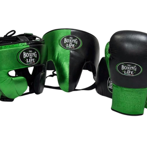 ชุดฝึกซ้อมมวยหนังแท้ระดับมืออาชีพ Oem No Boxing No Life พร้อมนวมพรีเมียม ที่ครอบศีรษะ และที่ป้องกันอวัยวะเพศ สำหรับผู้ใหญ่ สำหรับศิลปะการต่อสู้ - Product Image 1