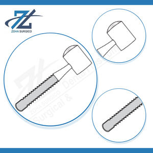 Mallet orthopédique manuel en acier inoxydable, modèle chirurgical, extrémités plates et bombées, 180 mm de long, 960 grammes, certifié CE - Product Image 4