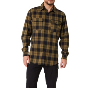 Chemises habillées tendance pour hommes en flanelle tricotée unie, 2 poches avant, 100 % coton, manches longues, coupe classique, boutonnées, style urbain - Product Image 6