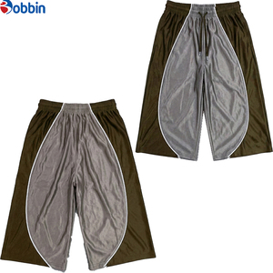 New Arrival Custom Clothing Manufacturers Streetwear 100% Polyester Hip Hop Piping Color Block <b>Patch</b> Embroidery Baggy <b>Shorts</b> - Product Image 3