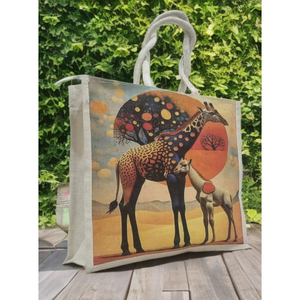 Printed Cotton Canvas <b>Bag</b>-Durable Lightweight Eco-Friendly Foldable Single Tier for Bedroom Wardrobe Outdoor Use & Food <b>Storage</b> - Product Image 3