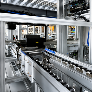 Convoyeur à rouleaux modulaire, rouleaux en acier, vitesse réglable, conception durable pour usine de fabrication - Product Image 1