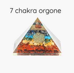 Pirámide de Orgón de 7 Chakras, Cristal, Piedra Preciosa, Artesanía, Pirámide de Resina Hecha a Mano para Decoración del Hogar, Meditación - Product Image 1