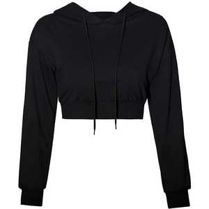 Sudadera Corta con Capucha de Manga Larga para Mujer, Color Sólido, Venta al por Mayor |   Sudadera Corta con Capucha, Hermosa y Elegante, a Bajo Precio - Product Image 1