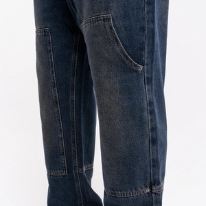 Vente en gros d'usine de nouveaux jeans européens et américains à taille élastique, jeans pour hommes à jambe droite avec poche latérale - Product Image 5