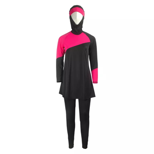 ชุดบุรกินีแบบมุสลิมแขนยาวสั่งทำพิเศษสำหรับผู้หญิงไซส์ใหญ่ ชุดบุรกินีแบบเต็มตัว ปิดมิดชิด ลายพิมพ์ที่กางเกงช่วงล่าง - Product Image 1