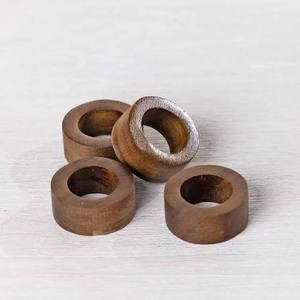 แหวนรองผ้าเช็ดปากไม้ทำมือ ดีไซน์พรีเมียม งานฝีมือช่างอินเดีย ขายส่ง ของตกแต่งโต๊ะ - Product Image 3