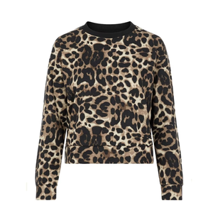 Sudadera de Cuello Redondo para Mujer, Color Sólido, Manga Larga, Tejida en Algodón/Fibra de Bambú, Ecológica, Transpirable, Informal, para Otoño - Product Image 1