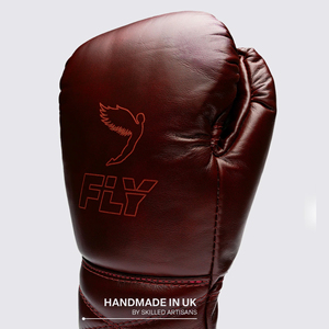 Fabrication directe en usine de gants de boxe Fly marron en cuir de vachette véritable, gants de boxe professionnels 14 oz, gants de boxe Fly à lacets. - Product Image 3