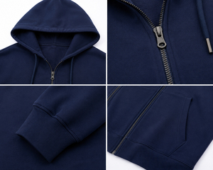 Sudadera con capucha unisex con cremallera, 100% algodón, térmica, transpirable, de alta calidad, para hombre, con logotipo personalizado y bordado, venta al por mayor - Product Image 6