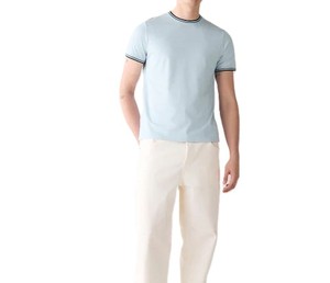 Camiseta de Algodón de Alto Rendimiento para Hombre, Suave y Cómoda para Usar Todo el Día, Colección de Verano, Tejido de Punto - Product Image 3