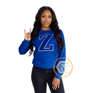 เสื้อสเวตเชิ้ตผ้าฟลีซปักลาย Zeta Phi Beta สำหรับผู้หญิง ฤดูใบไม้ร่วง/ฤดูหนาว ผลิตตามสั่งแบบ ODM จาก Wholesale GREEK TREASURES - Product Image 1
