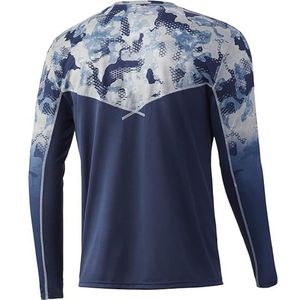 Camiseta Deportiva de Manga Larga para Hombre, Camuflaje, Cuello Redondo, Secado Rápido, Tejido de Poliéster, Corte Regular - Product Image 5