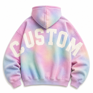 2026 Cross-Border Oversized Heavyweight Cotton <b>Drop</b> Shoulder Urban Style Hoodie <b>Back</b> Lettering Print Unisex Hoodies American OEM - Product Image 5