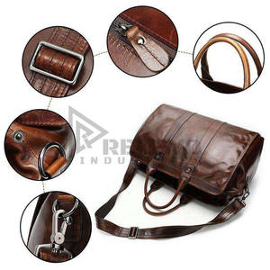 Sac de voyage en cuir véritable de qualité supérieure 30L, approuvé pour les bagages à main en avion, prix bas - Product Image 5