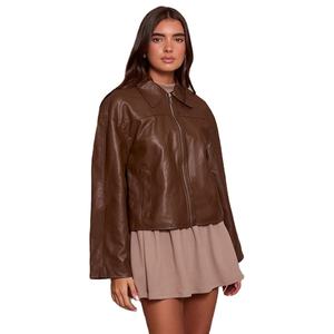 Veste de moto pour femme en tricot vintage imitation, respirante et imperméable, prix d'usine - Product Image 1