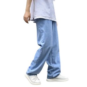 Jeans de Mezclilla Vintage para Hombre, Corte Recto, Cintura Alta, Lavado Claro, Ecológicos, Transpirables, Estilo Urbano, Tallas 28-42 - Product Image 1