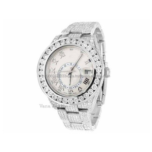 นาฬิกาข้อมือผู้ชายอัตโนมัติสุดหรูขายส่งยอดนิยม คุณภาพสูง สแตนเลสสตีล สไตล์วินเทจฮิปฮอป กระจกมอยส์ซาไนต์ - Product Image 1