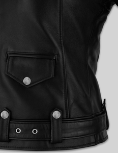 แจ็คเก็ตหนังแฟชั่นใหม่สำหรับผู้หญิง แจ็คเก็ตหนังกันลมสำหรับผู้ชายและผู้หญิง สไตล์สั่งทำพิเศษ แจ็คเก็ตหนัง Charlotte Burnt หลายแบบ ปี 2006 - Product Image 5