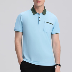 Polo homme uni confortable en mélange de coton doux, polo de golf décontracté, logo personnalisé, polo homme à manches courtes - Product Image 4