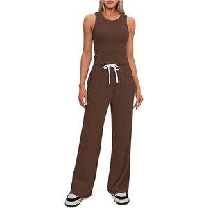 Conjunto Deportivo de Dos Piezas para Mujer, Ajustado, de Spandex y Poliéster, Top Elástico y Leggings - Product Image 2