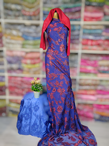 Dirac somalien haut de gamme, confectionné en soie fine, décoré de motifs floraux et d'un éclat léger, idéal pour les mariages et les événements élégants. - Product Image 4