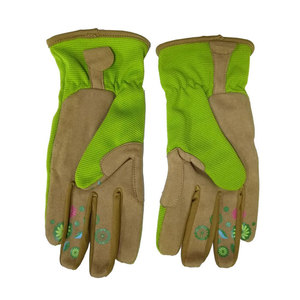 Adjustable Wrist Leather Safety Gardening <b>Gloves</b> Designed For All Season Gardening And Yard Activities - Product Image 1